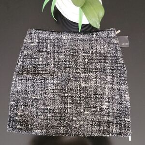 Kenneth Cole Black Gray White Skirt Women's Size 2